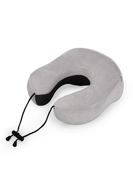 Подушка для путешествий 28х25х12см с эффектом памяти съемный чехол серый полиэстер 000000000001226502