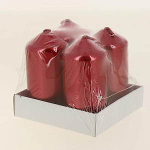 Декоративный Набор  Свеча классическая колонна 3,5*7см. 4шт. (микс)R010701 000000000001196384