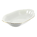 Овальная резная корзинка Золотая отводка Porcelaine Czech Gold Hands 000000000001136224