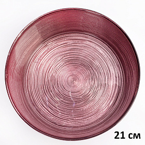 Салатник 21см GLASSCOM прямые бортики purpe стекло GC-KYF-000083/GC-KYF-000073 000000000001213190