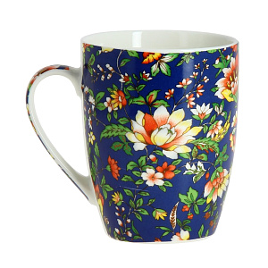 Кружка Цветы на синем Matissa, 360мл 000000000001113208