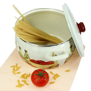 Кастрюля 7,5л Вилладжо металлическая крышка 000000000001067055