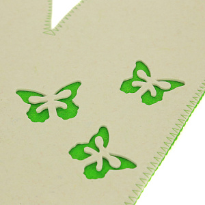 Рукавица Бабочки Банные штучки, зеленый, войлок 000000000001131726