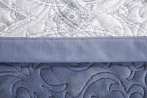 Плед 220*240 Альбина(Цвет-Индиго лайт)верх:100%Велсофт,низ:70%Хлопок/30%Вискоза.Наполнитель:100%экофайбер.SR56-202-2.2 000000000001200032