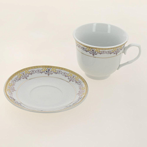 Набор чайный 4 предмета (чашка 220мл-2шт/блюдце-2шт) GUTERWAHL АВРОРА Минкар подарочная упаковка фарфор 000000000001205648