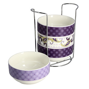 Набор салатников Wellberg, 600мл, фарфор, 5 предметов 000000000001154652