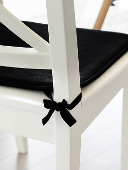 Подушка на стул 40x35x38см DE'NASTIA мемори чёрный полиэстер 000000000001203396