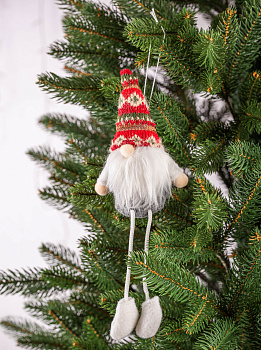 Декоративное украшение Дед Мороз с бородой и ногами 11х7х29см MANDARIN полиэстер 000000000001209339