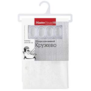 Штора Кружево ПЭВА 180*200 Master House60532 000000000001182183