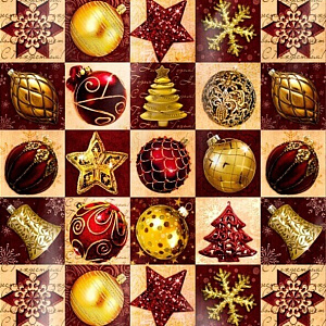 Бумага упаковочная 68,5х100см ИНТЕРПАК Еловые бусы 000000000001215334