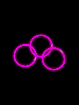 Светящийся браслет для карнавалов и праздников Розовый одинарный с химическим источником света 3шт 7x7x0,5см 81531 000000000001201851