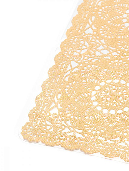 Салфетка сервировочная 30x45см праздничная ПВХ 100% ажурная, бежевый E020212 000000000001202916