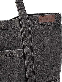 Сумка 36х47х11 DE'NASTIA Denim Bag Washed черный джинса 000000000001225553