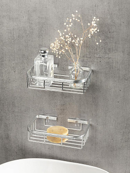 Держатель навесной 18x12x5,5см DE'NASTIA серебристый алюминий 000000000001227442