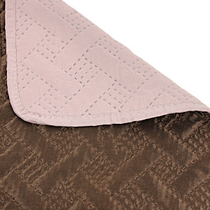 Покрывало DE'NASTIA двухстороннее 200х240см шоколад/розовый U000044 000000000001168963