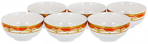 Набор пиал 6шт 200мл BALSFORD Эстелла Марианна золото/красный подарочная упаковка фарфор 000000000001197891