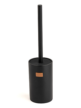Щётка для унитаза с подставкой DE'NASTIA Джинсовая коллекция черный полирезина 000000000001214353
