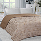 Покрывало 260x240см DE'NASTIA кружево Романтика 3слоя светло-коричневое жаккард 100% полиэстер