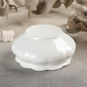 Сахарница 11x8см Цветок белый керамика 000000000001210824