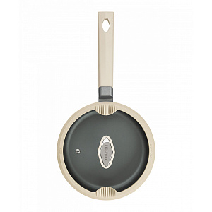 Сковорода с крышкой 20см DE'NASTIA глубокая силикон бежевый алюминий 000000000001223611