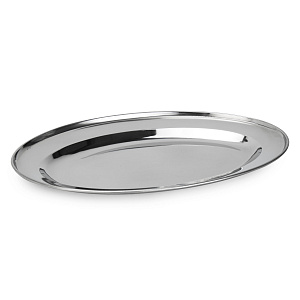 Поднос 40х26см овальный нержавеющая сталь 000000000001219288