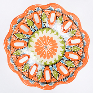 Фруктовница 22см RISHTON KULOLCHILIC рисунок мехроб оранжевый керамика 000000000001207897