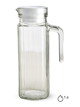 Кувшин 1л GARBO GLASS бесцветный стекло/GB1101xzdWithLid 000000000001221999