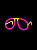 Светящиеся очки для карнавалов и праздников Розовые с химическим источником света 12x0,5x15см 81533 000000000001201849