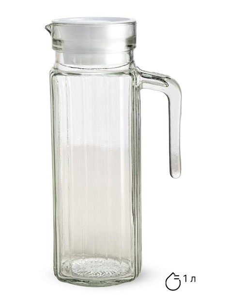 Кувшин 1л GARBO GLASS бесцветный стекло/GB1101xzdWithLid 000000000001221999