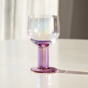 Бокал для вина 250мл LUCKY Модерн толстая ножка фиолетовый стекло 000000000001220577