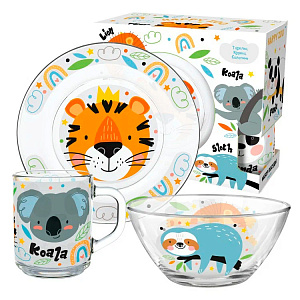Салатник 13см ND PLAY Животные Африки Панда и Львенок стекло 000000000001218996