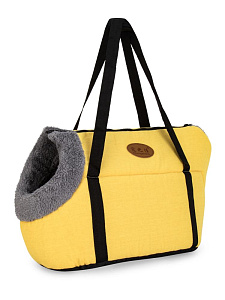 Переноска слинг для животных 40х25х23см теплая желтый/зеленый полиэстер/паралон 000000000001231156