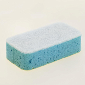 Губка для ухода за бытовой техникой и посудой 1шт 145х75х45мм AVIKOMP Clein Set деликатный полимер+искусственная замша 000000000001091732