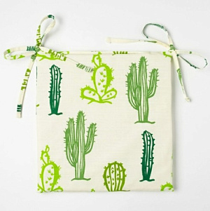 Подушка на стул 32х32см ЭТЕЛЬ Кактусы репс 130гр/м2 хлопок 000000000001185458