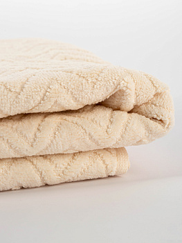 Полотенце махровое 100х150см LUCKY Зигзаг молочный хлопок-100% 000000000001214737