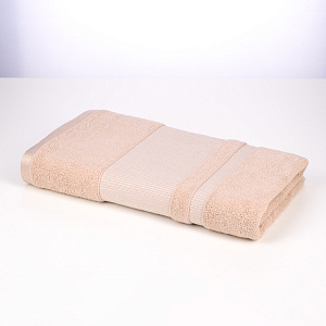 Полотенце 50х90см Dina Me бордюр репс бежевое 100% хлопок 000000000001208709