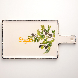 Блюдо сервировочное 17х26смCERA TALE Оливки прямоугольное глазурованная керамика 000000000001210412