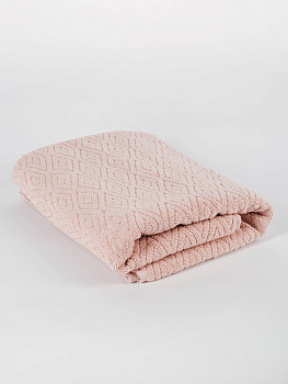 Полотенце махровое 70х130см СОФТИ Ромб персик хлопок 100% 000000000001214700