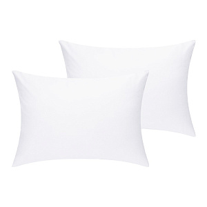 Наволочки 50x70см 2шт DE'NASTIA белый сатин NEW хлопок 100% 000000000001215751