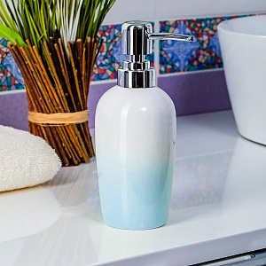 Дозатор жид.мыла Gradient бело-голубой, керамикаSWTK-3100BL-A 000000000001178696