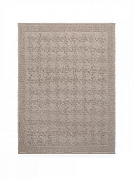 Коврик универсальный 60x80см DE'NASTIA Гусиные лапки букле бежевый хлопок 000000000001228481