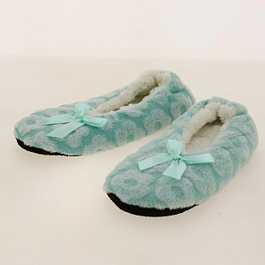 Туфли домашние (тапки) цветочек бирюзовый р.38-40 100%пэ J000075(38-40) 000000000001192951