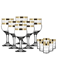 Набор 12 предметов ПРОМСИЗ Лоза (вино + водка) стекло 000000000001196133
