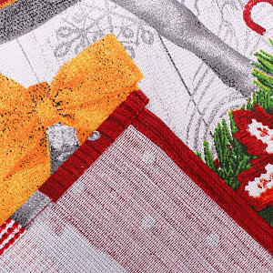 Полотенце 35х60см ДОЛЯНА Новогодние игрушки 100% хлопок 160г/м2 000000000001208903