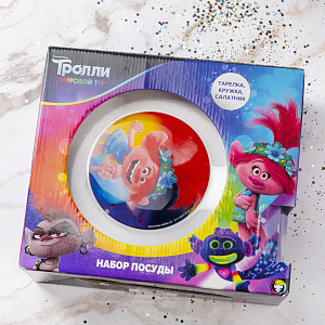 Набор детской посуды 3 предмета ND PLAY Поп Тролли 2 стекло 000000000001203145