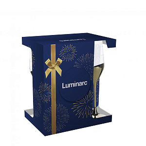 ЗОЛОТОЕ КОЛЬЦО Набор фужеров для шампанского 6шт 160мл LUMINARC стекло P1651 000000000001189612