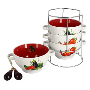 Набор бульонниц Wellberg, 700мл, 5 предметов 000000000001154839