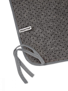 Подушка на стул 40x35x38см DE'NASTIA мемори серый полиэстер 000000000001185565