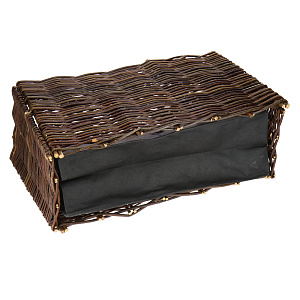 Складная клумба-кашпо Природа Village people, 56?20?35 см, ива, спанбонд, пластик 000000000001144902