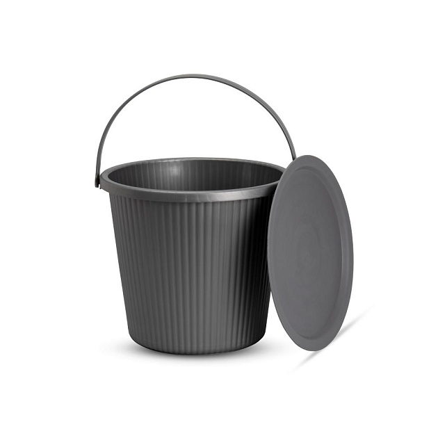 Ведро-стул 10л с крышкой вельвет в ассортименте полиэтилен 000000000001226283